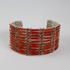 Zuni Coral Petit Point - Needle Work Cuff