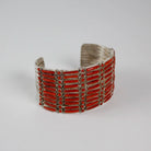 Zuni Coral Petit Point - Needle Work Cuff