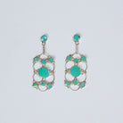 Zuni sterling silver and turquoise filigree earrings
