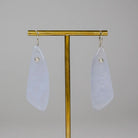 Sebastian Cilento - Wing Tab Drop Earrings - Blue Chalcedony