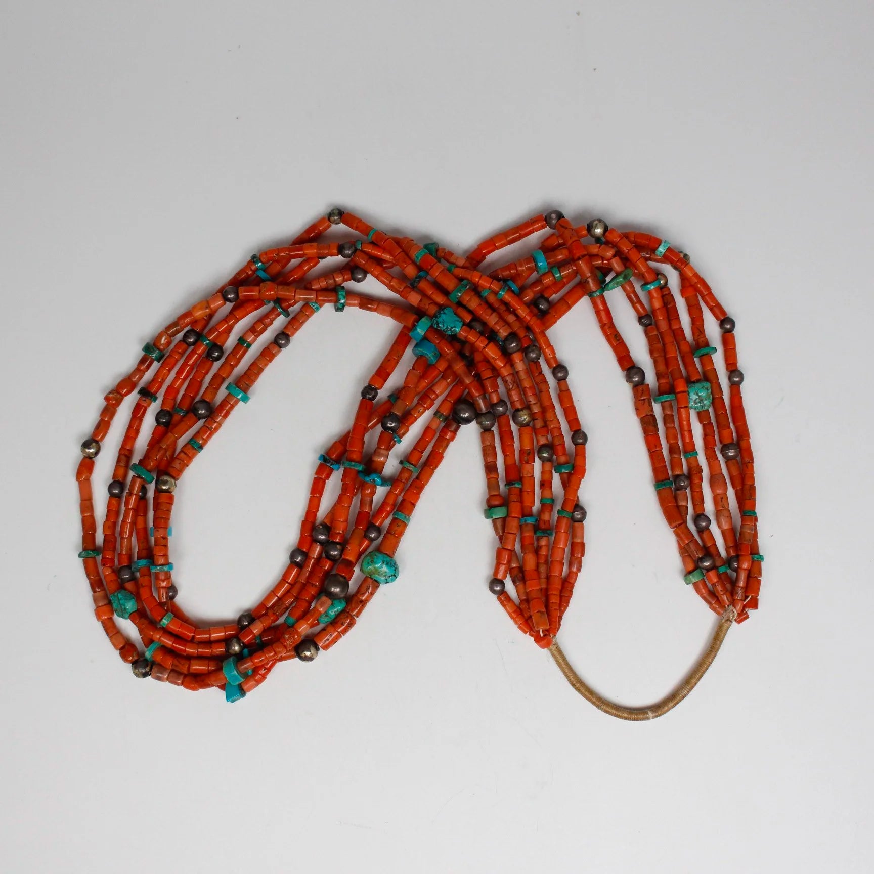 Antique 6 strand Pueblo Coral necklace