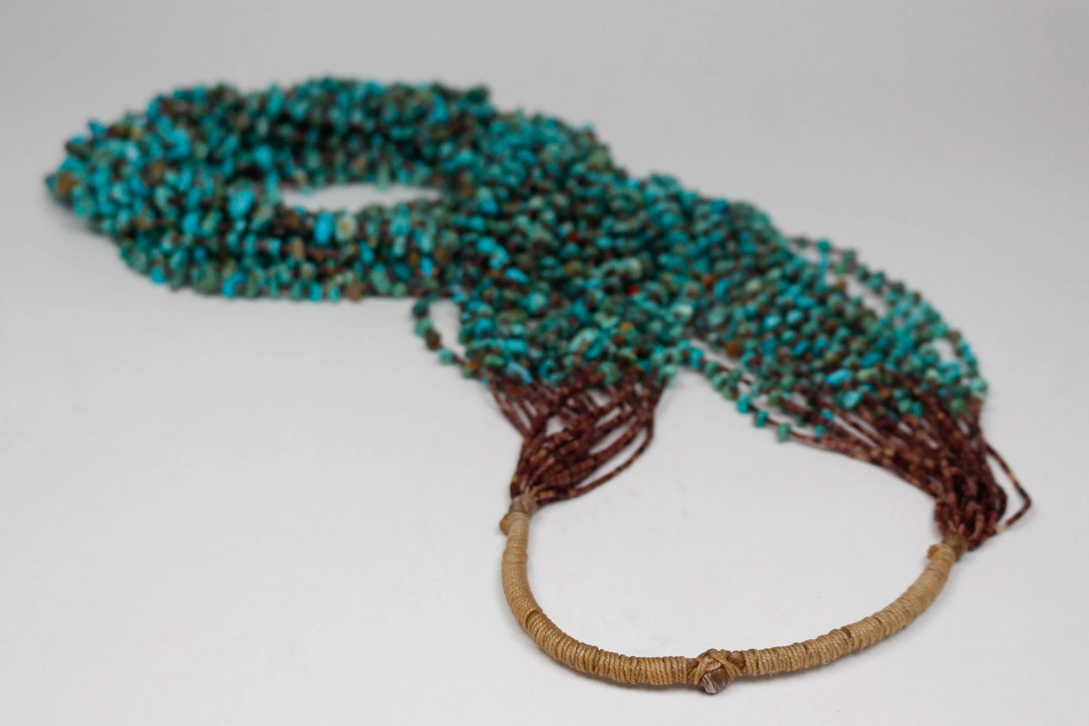 Vintage 20 strand turquoise nugget necklace