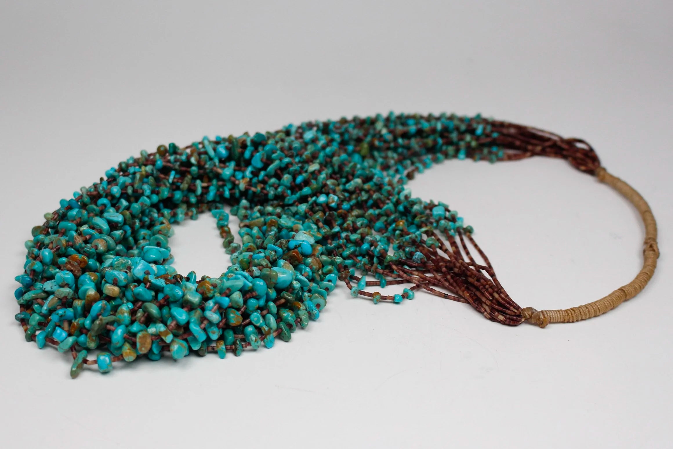 Vintage 20 strand turquoise nugget necklace