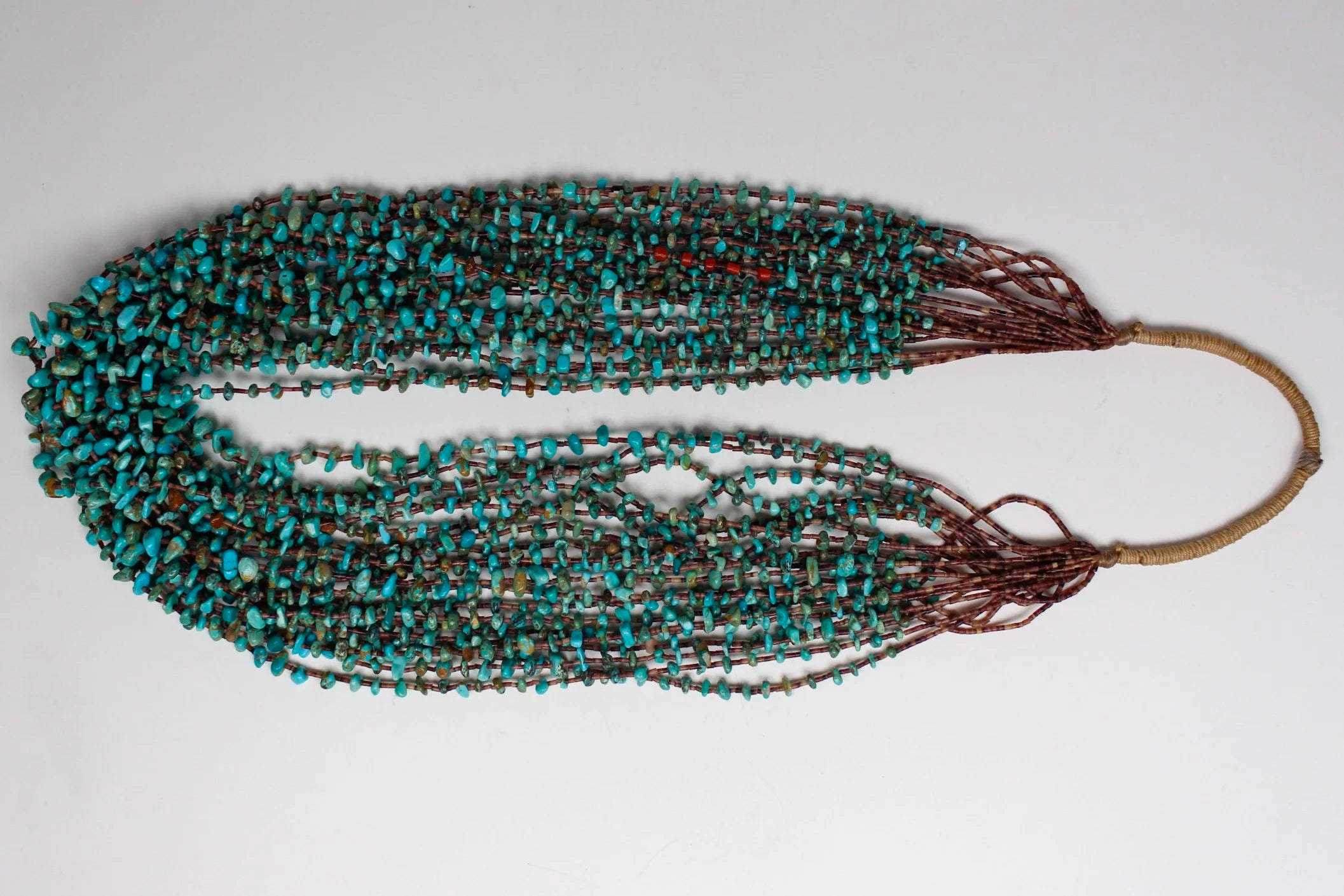 Vintage 20 strand turquoise nugget necklace