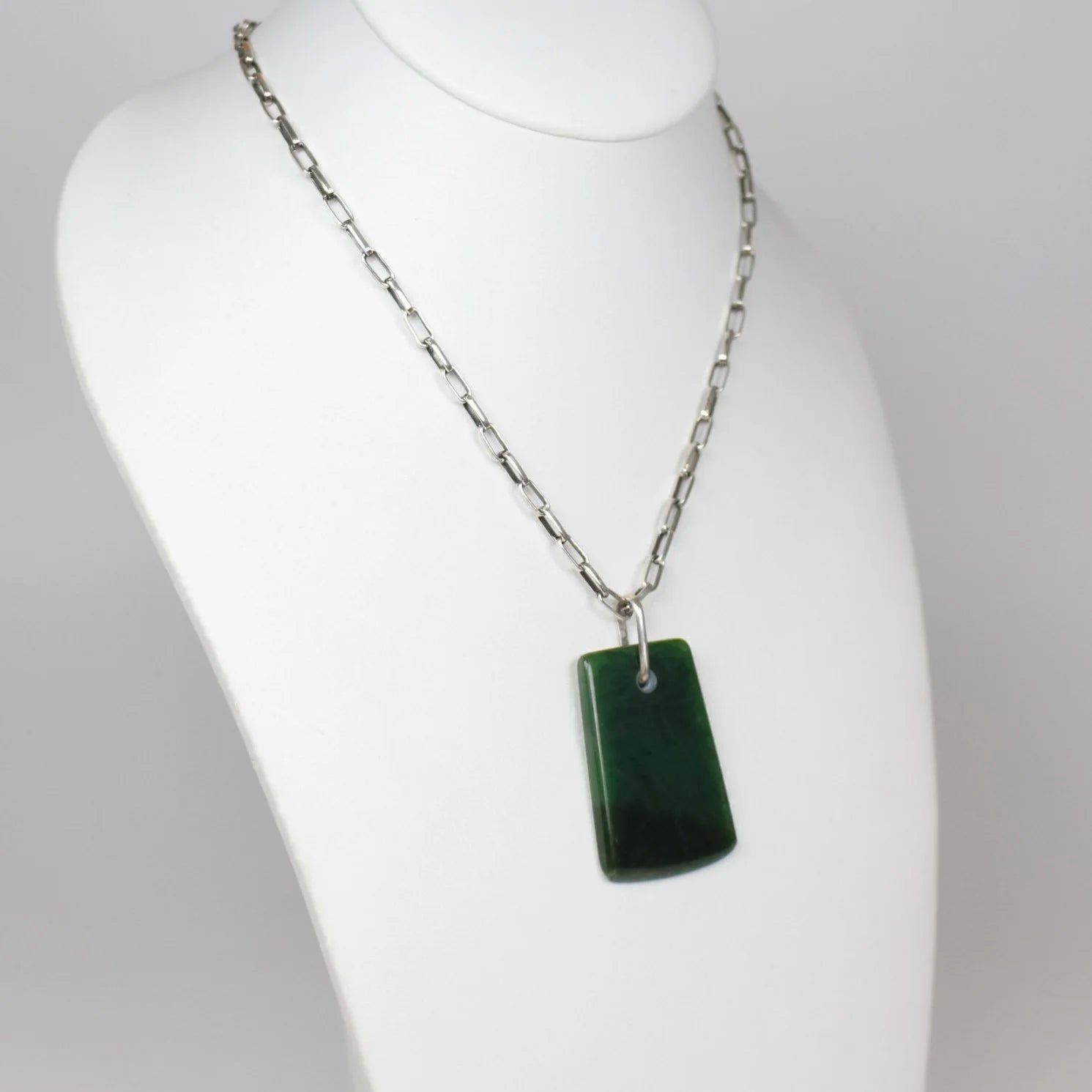 Sebastian Cilento - Jade & Sterling "Maya" Pendant