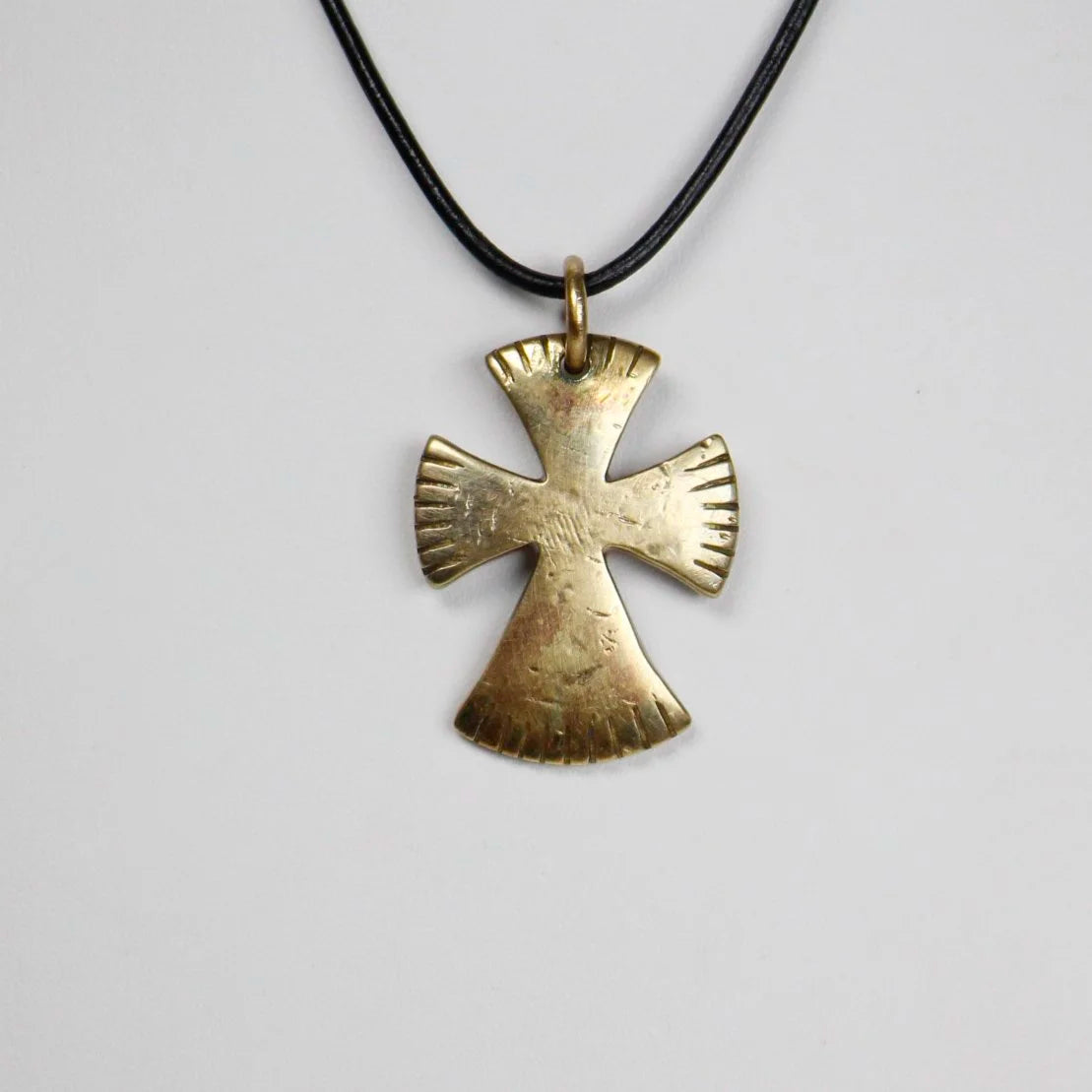 B.C. for South West Trader - Angel Wing Cross - Brass Weathered