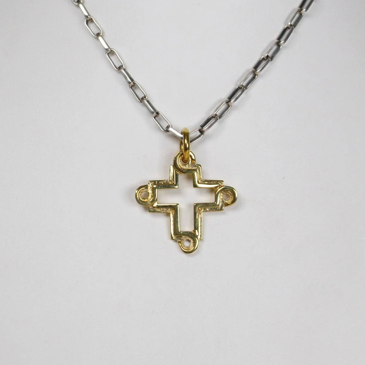 B.C. for South West Trader - Open Maya Cross - Brass
