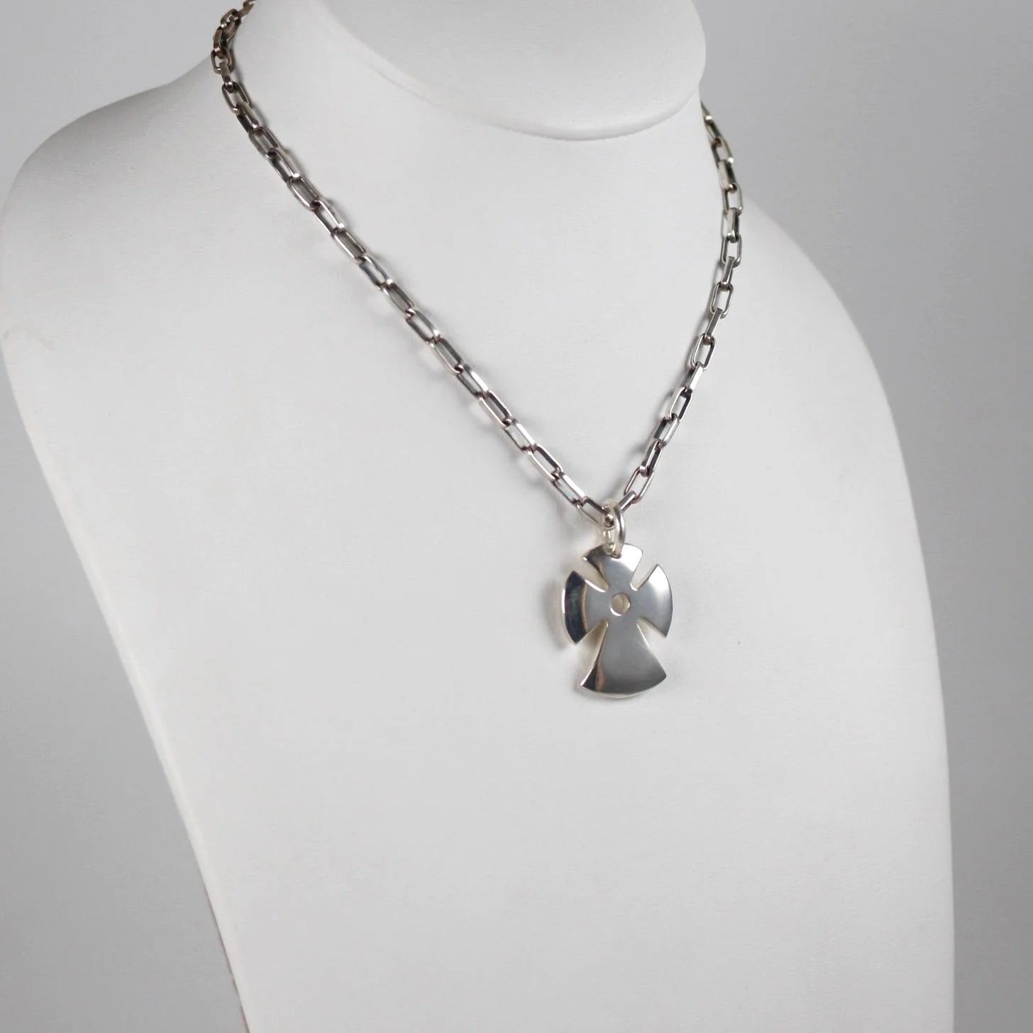B.C. for South West Trader - Small Pueblo Angel Cross - Silver Polished