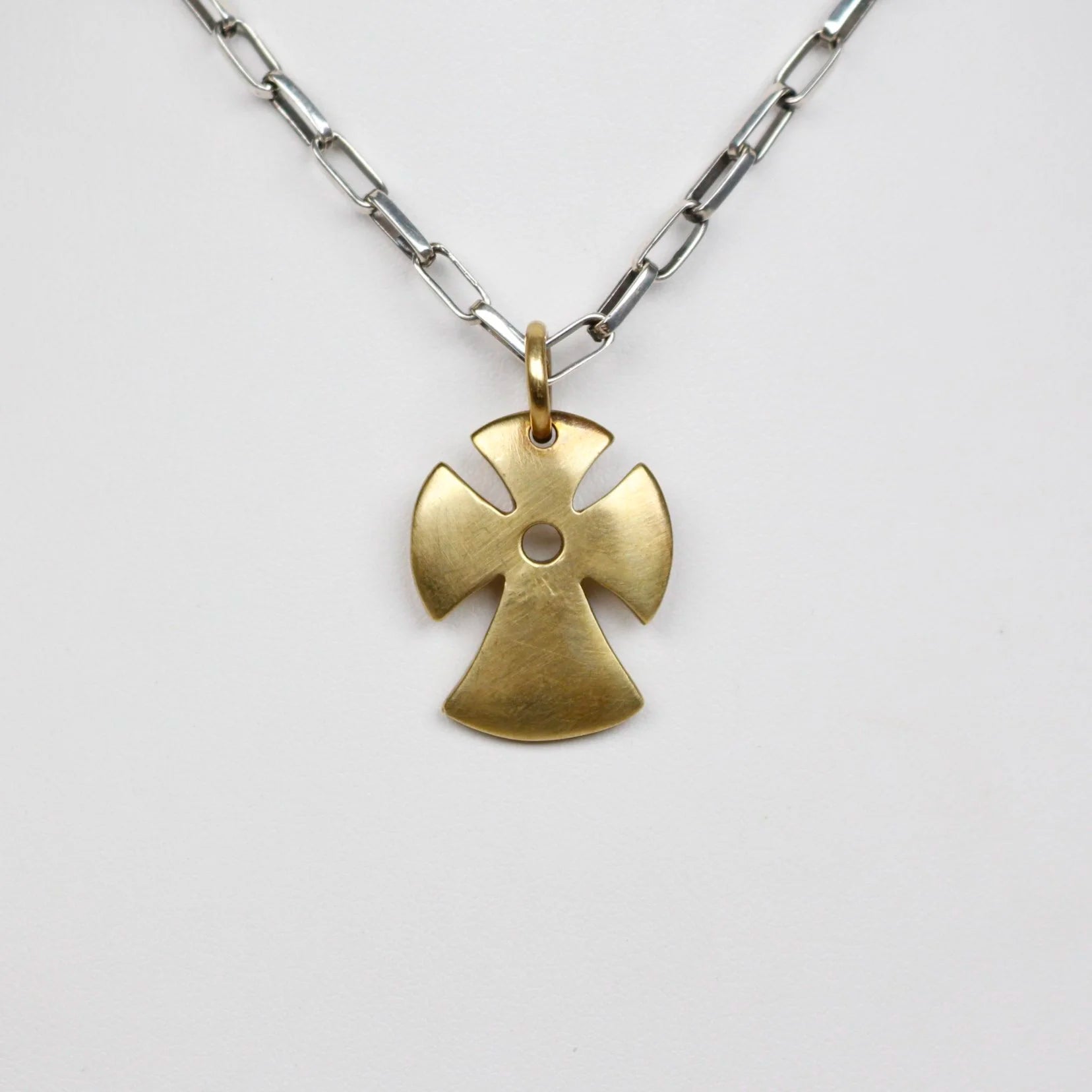 B.C. for South West Trader - Small Pueblo Angel Cross - Brass Brushed Finish
