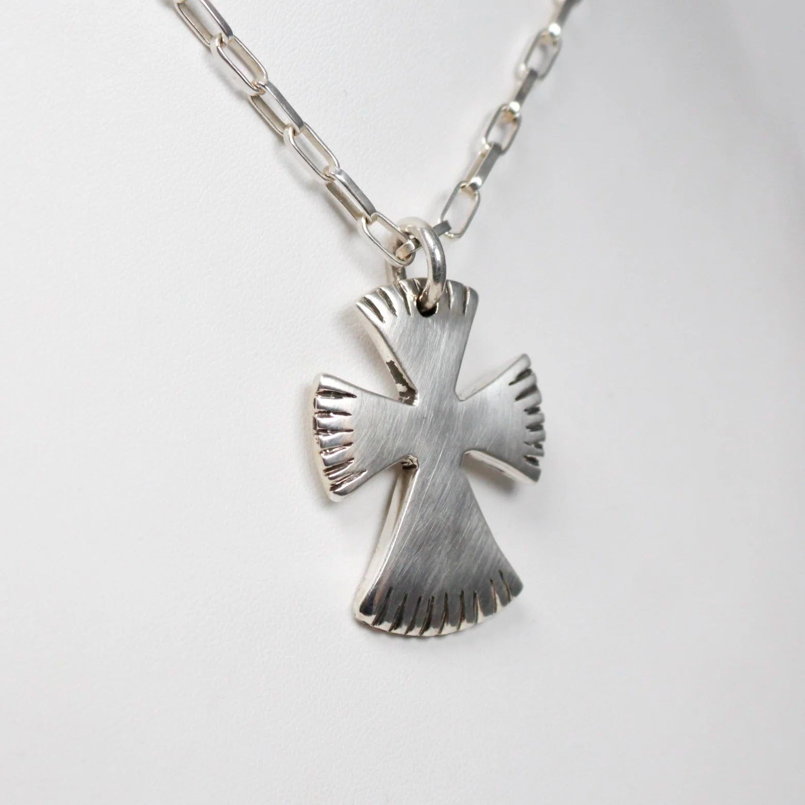 B.C. for South West Trader - Large Angel Cross - Silver Brushed