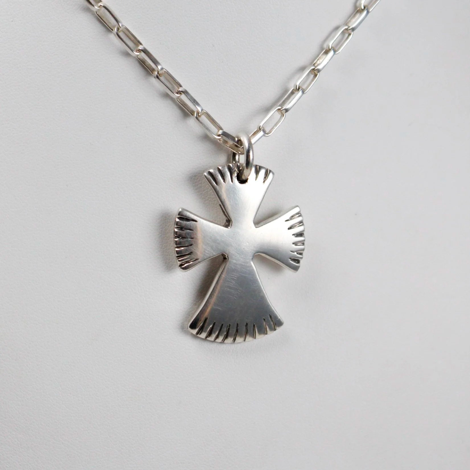 B.C. for South West Trader - Large Angel Cross - Silver Brushed