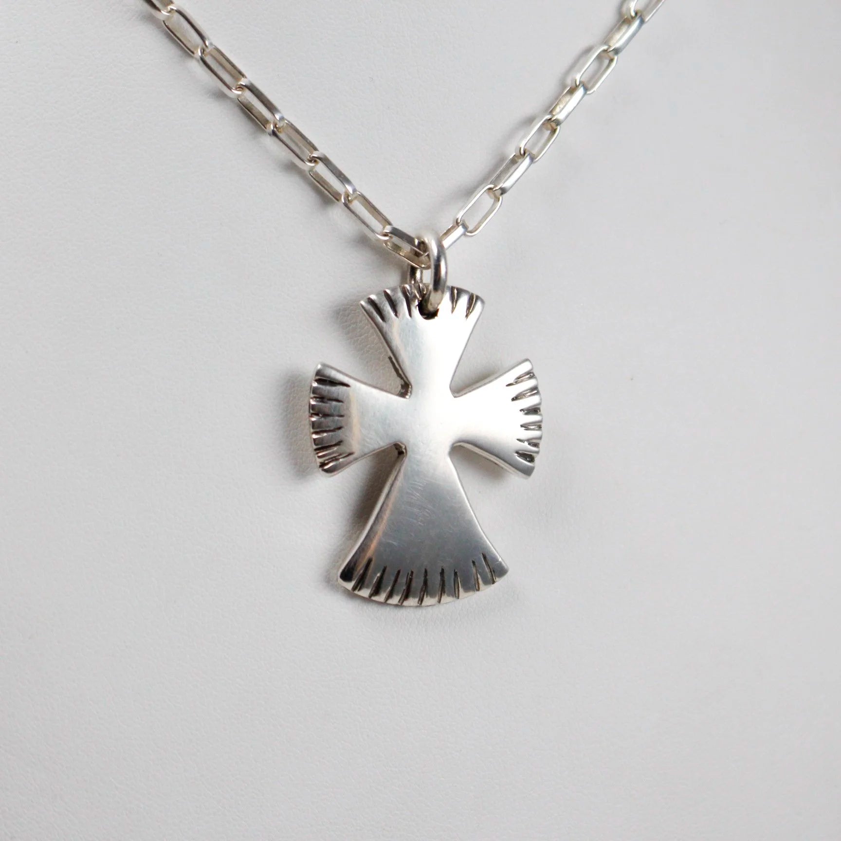 B.C. for South West Trader - Large Angel Cross - Silver Brushed