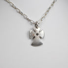 B.C. for South West Trader - Small Pueblo Angle Cross - Sterling Weathered Finish