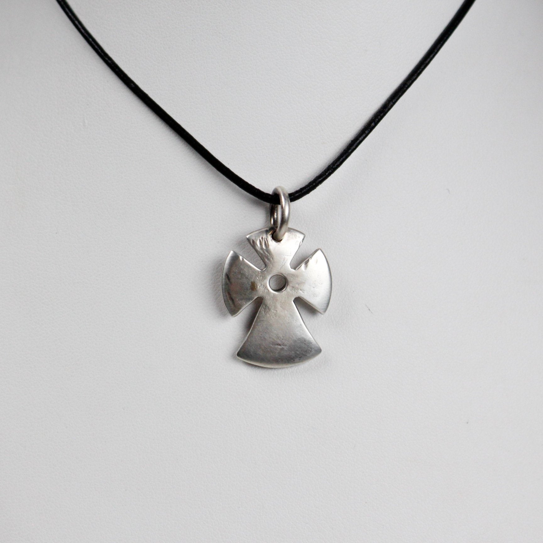 B.C. for South West Trader - Small Pueblo Angle Cross - Sterling Weathered Finish