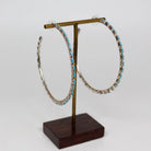 Massive Zuni Petit Point Hoop Earrings