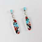 Zuni Inlay Zia Sun God Drops