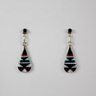 Zuni Multi stone inlay drop Earrings