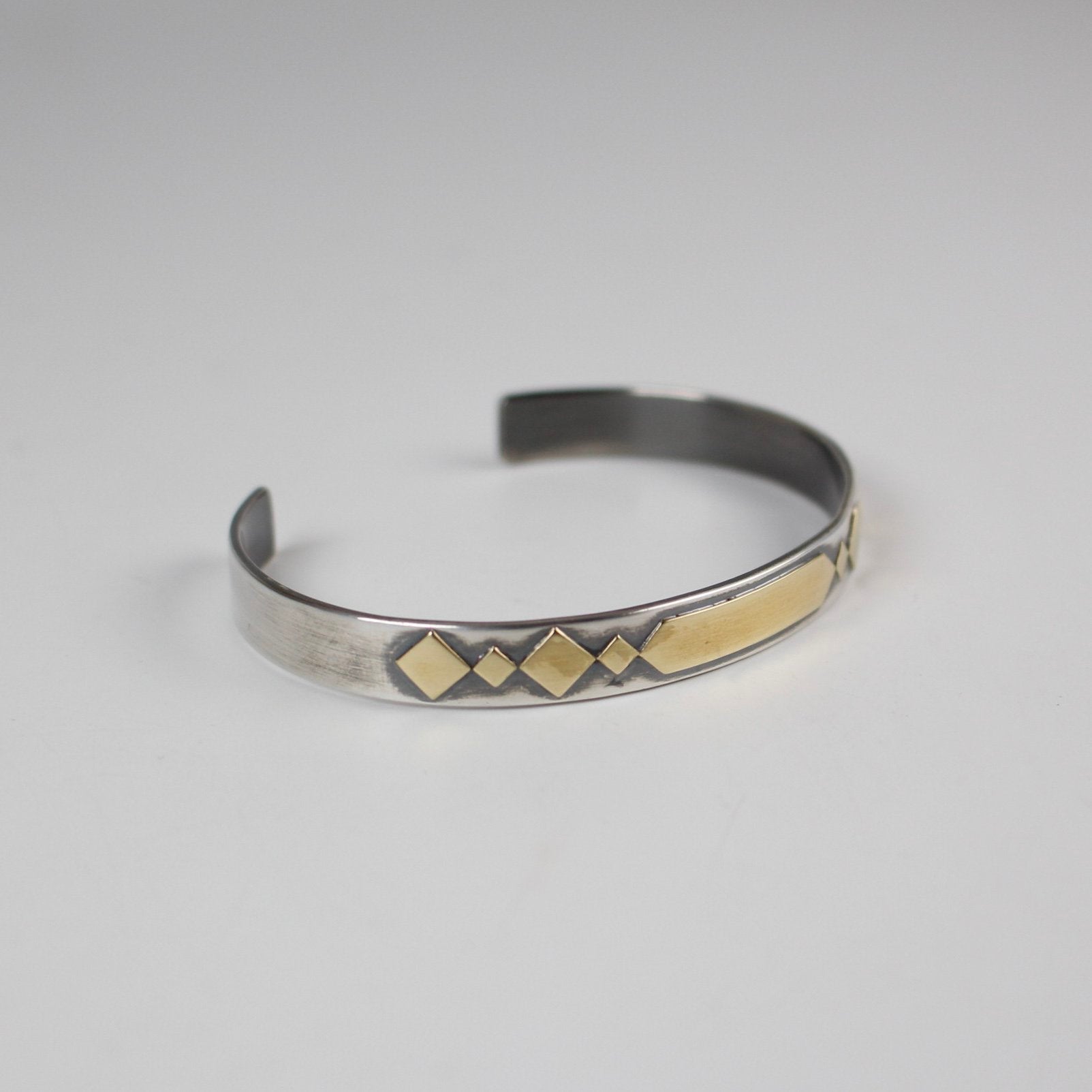B.C. for South West Trader - Brass Diamonds Cuff - Oxidised