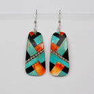 Kewa Mosiac Earrings with Silver Beads