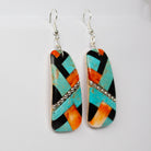 Kewa Mosiac Earrings with Silver Beads