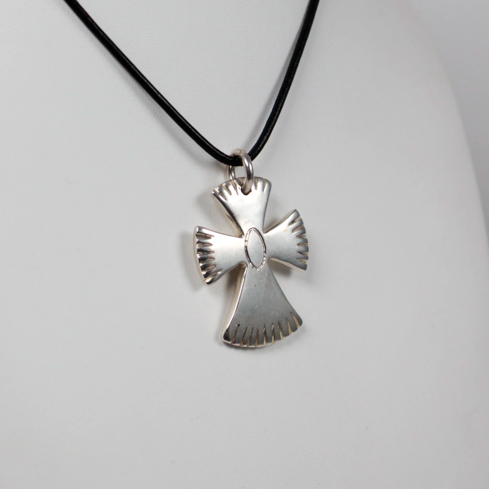 B.C. for South West Trader - Angel Wing Cross - Silver Engraved