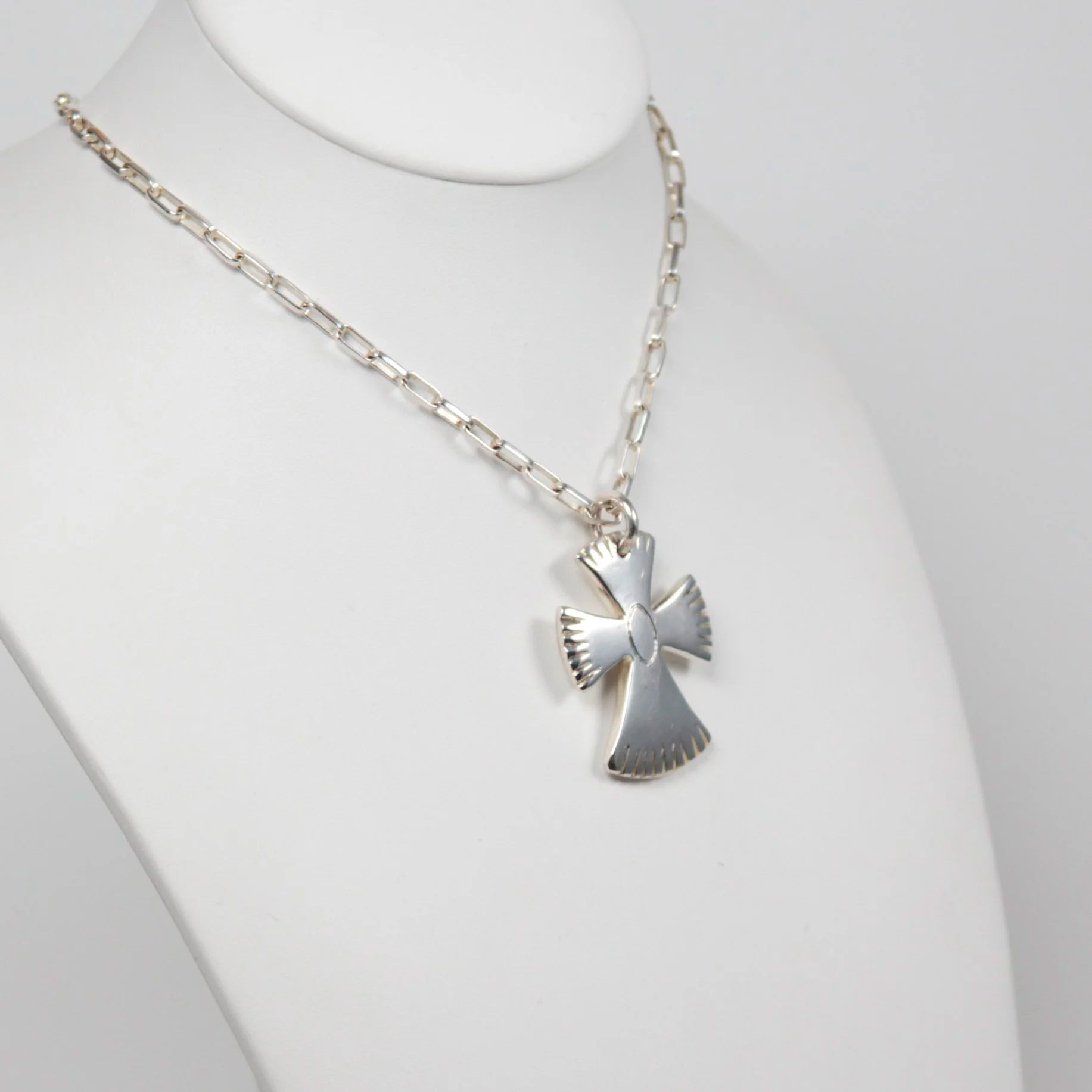 B.C. for South West Trader - Angel Wing Cross - Silver Engraved