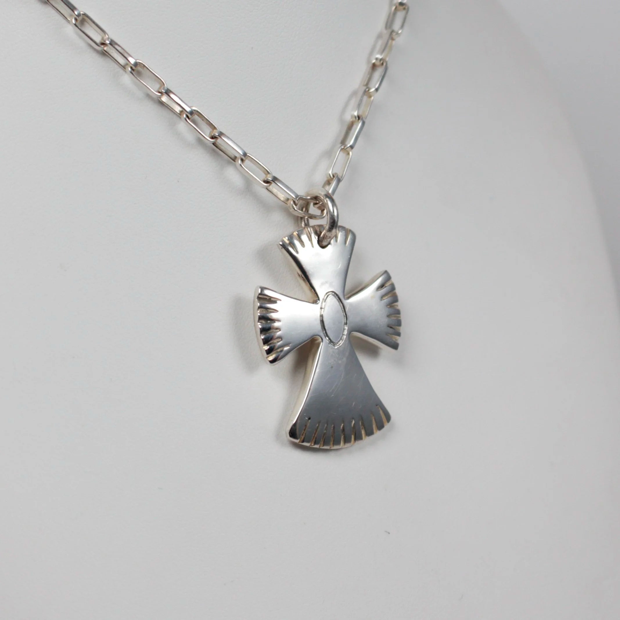 B.C. for South West Trader - Angel Wing Cross - Silver Engraved