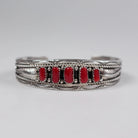 Navajo Coral Shadowbox Cuff