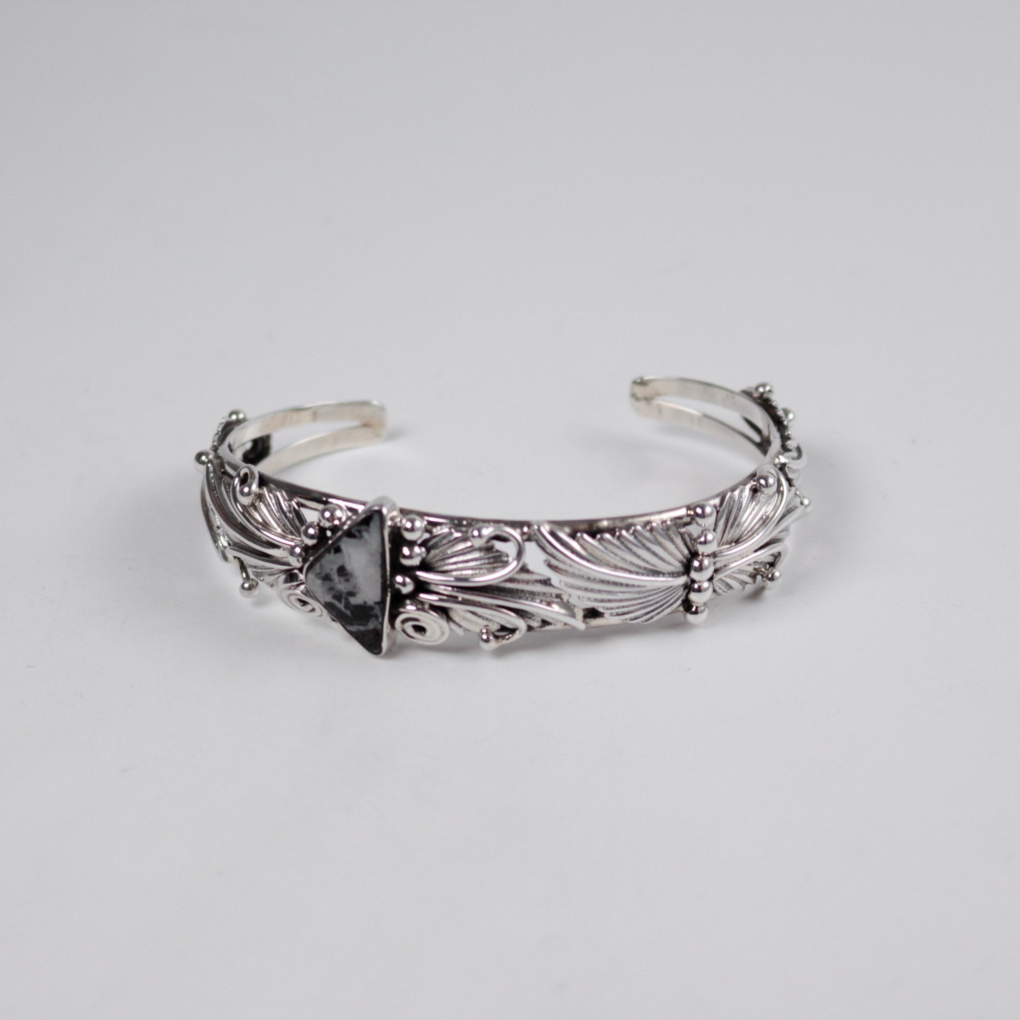 Navajo White Buffalo Turquoise Cuff