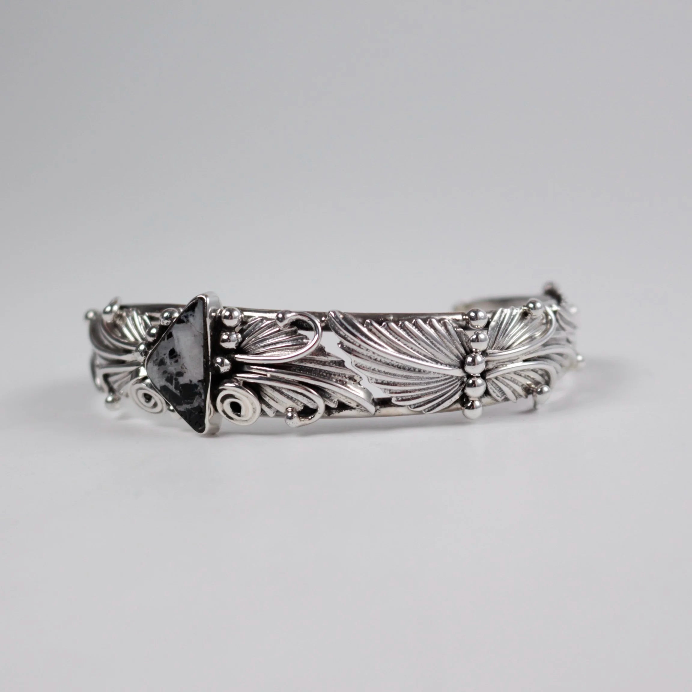 Navajo White Buffalo Turquoise Cuff