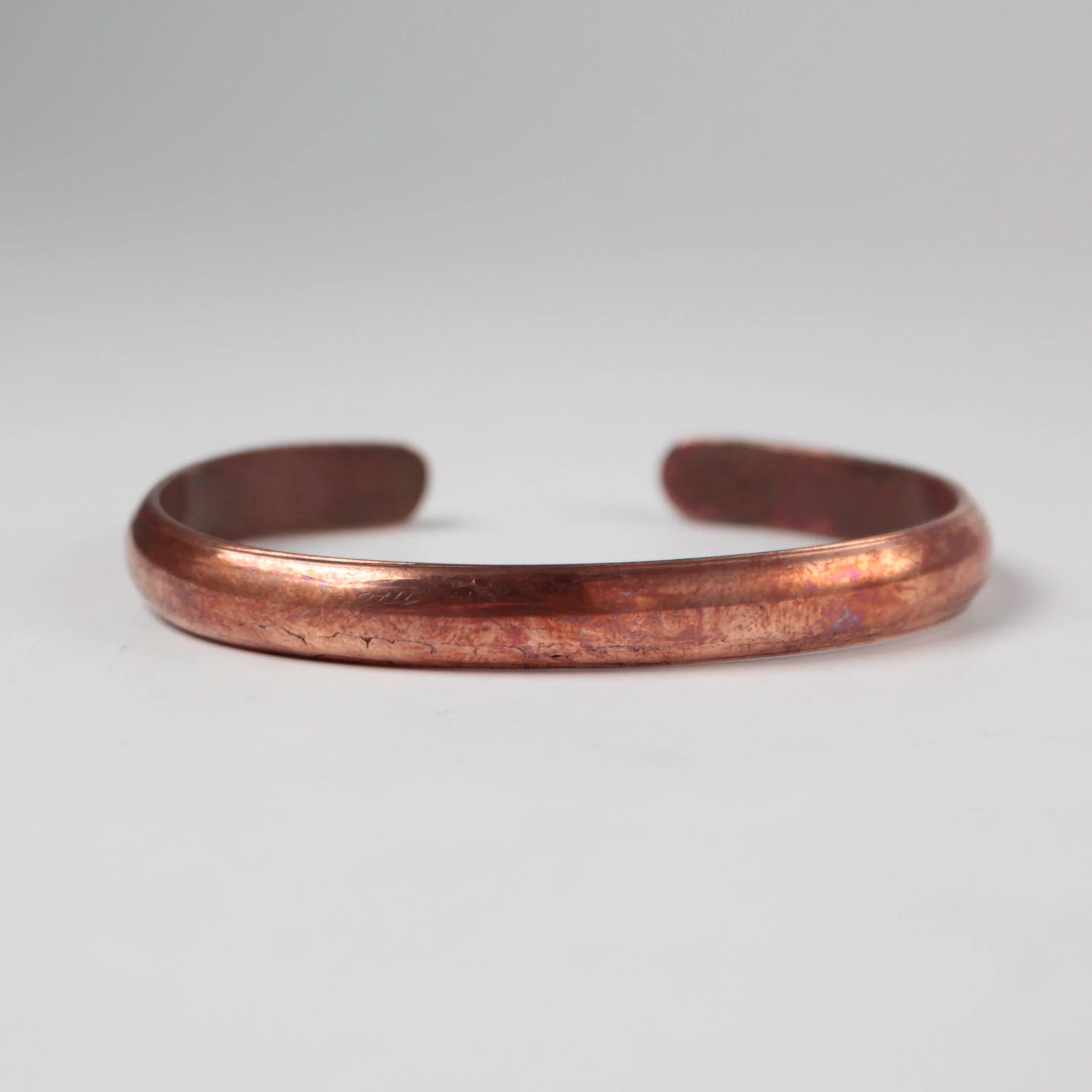 Gon Martin - Handforged Copper Ingot Cuff w/ Sterling Disks