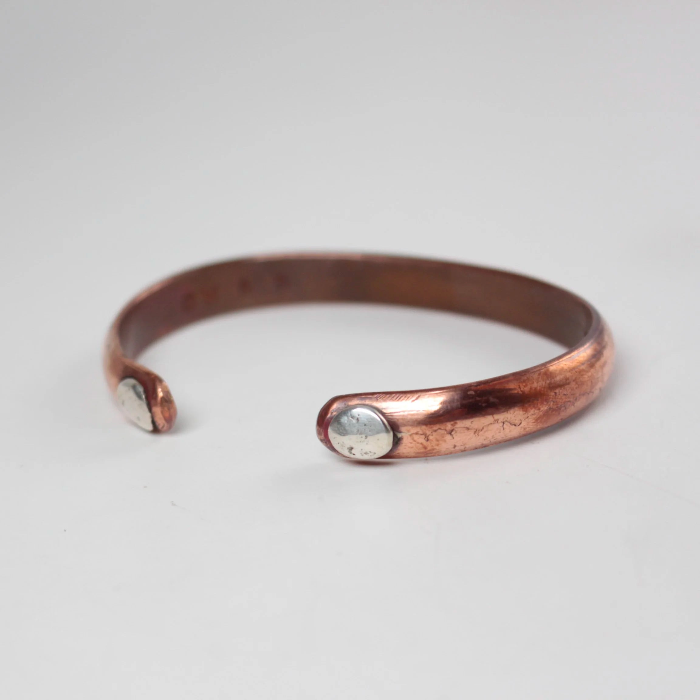 Gon Martin - Handforged Copper Ingot Cuff w/ Sterling Disks
