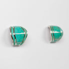 Zuni Inlay Turquoise Hoop