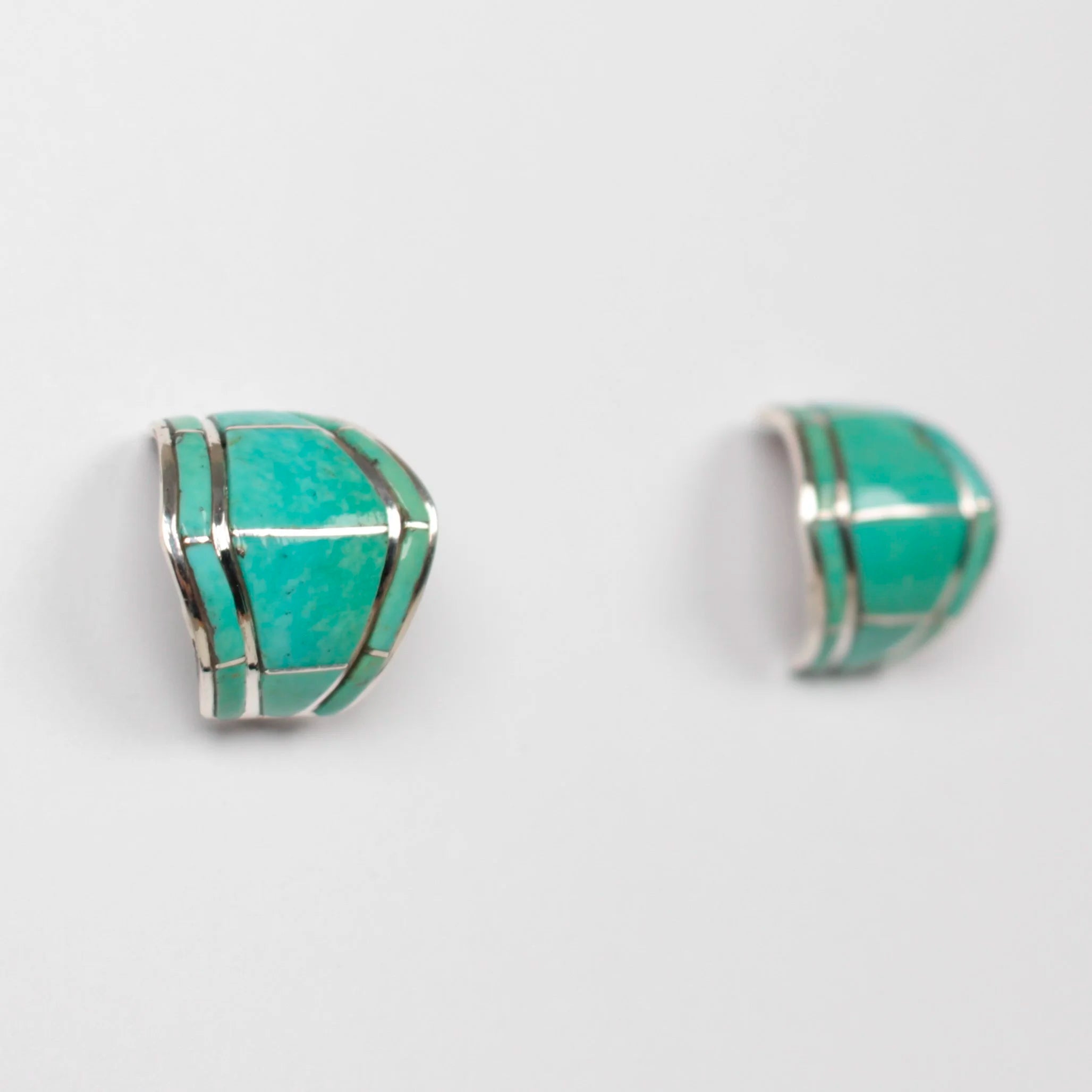 Zuni Inlay Turquoise Hoop