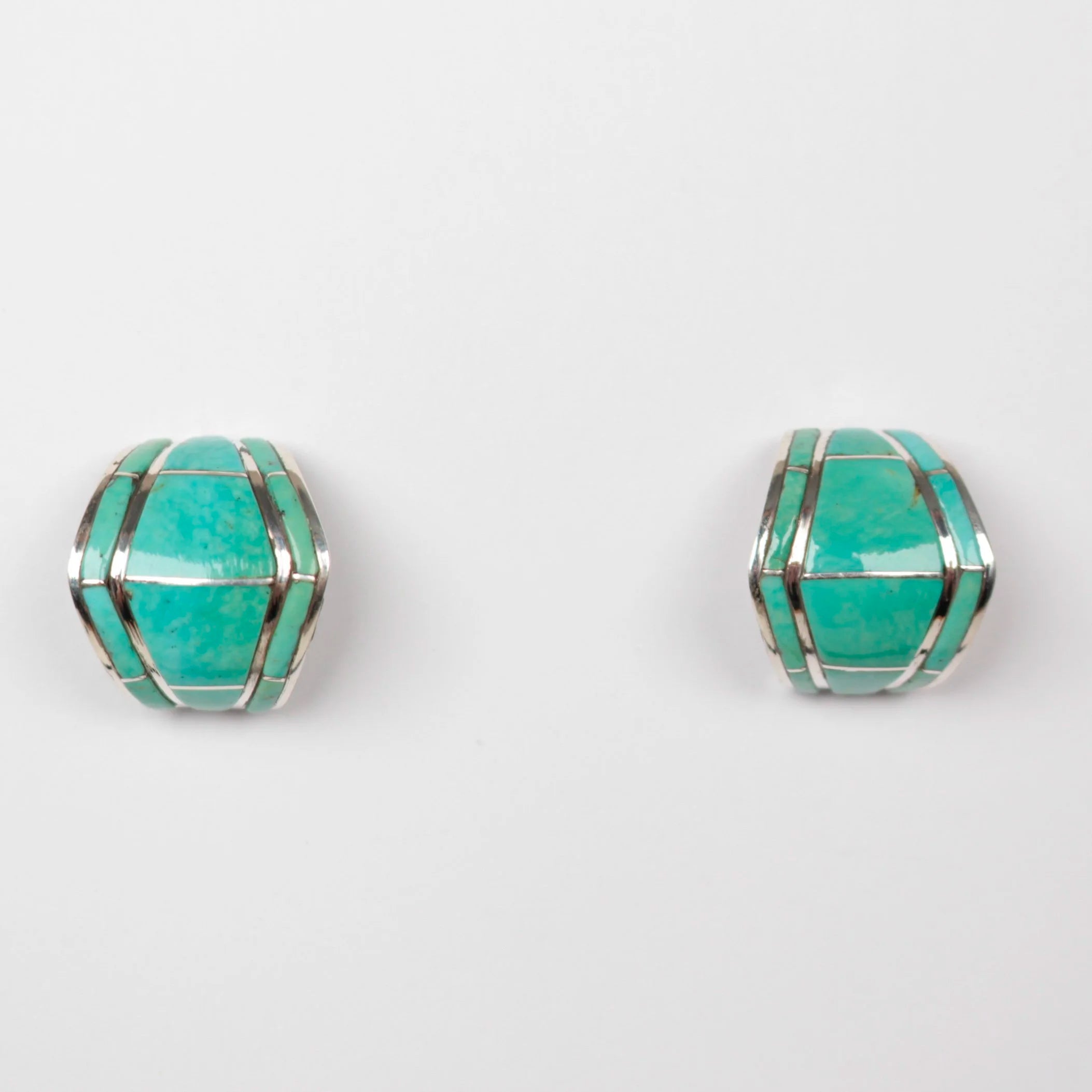 Zuni Inlay Turquoise Hoop
