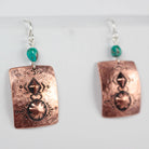 Navajo Copper Shield Earrings