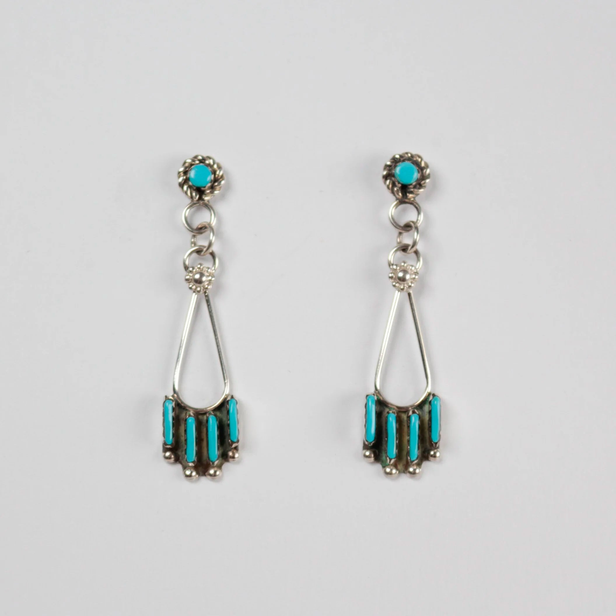 Zuni Needle Point Turquoise Drops