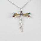 Zuni Inlay Dragonfly Pendant