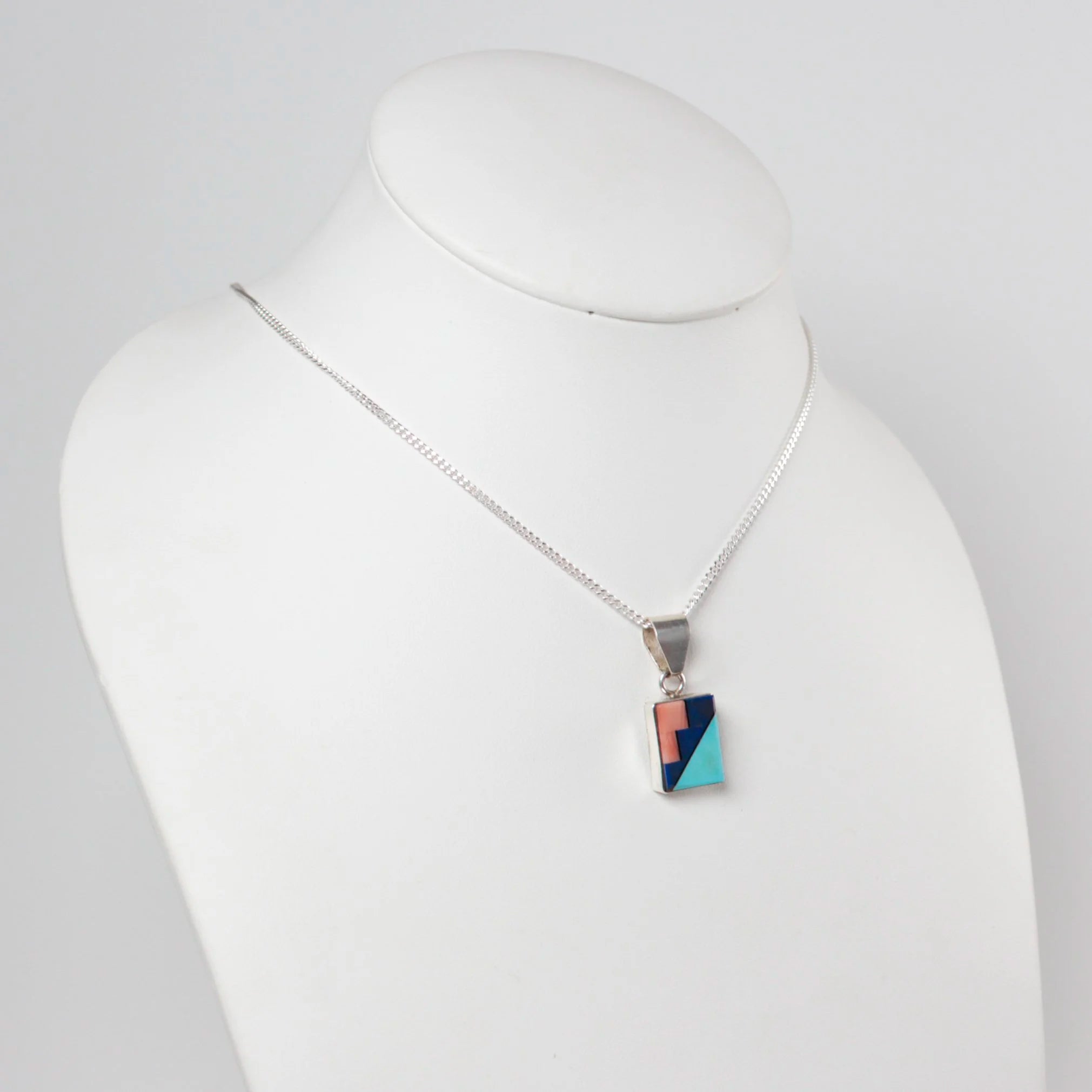 Square Zuni Inlay Pendant