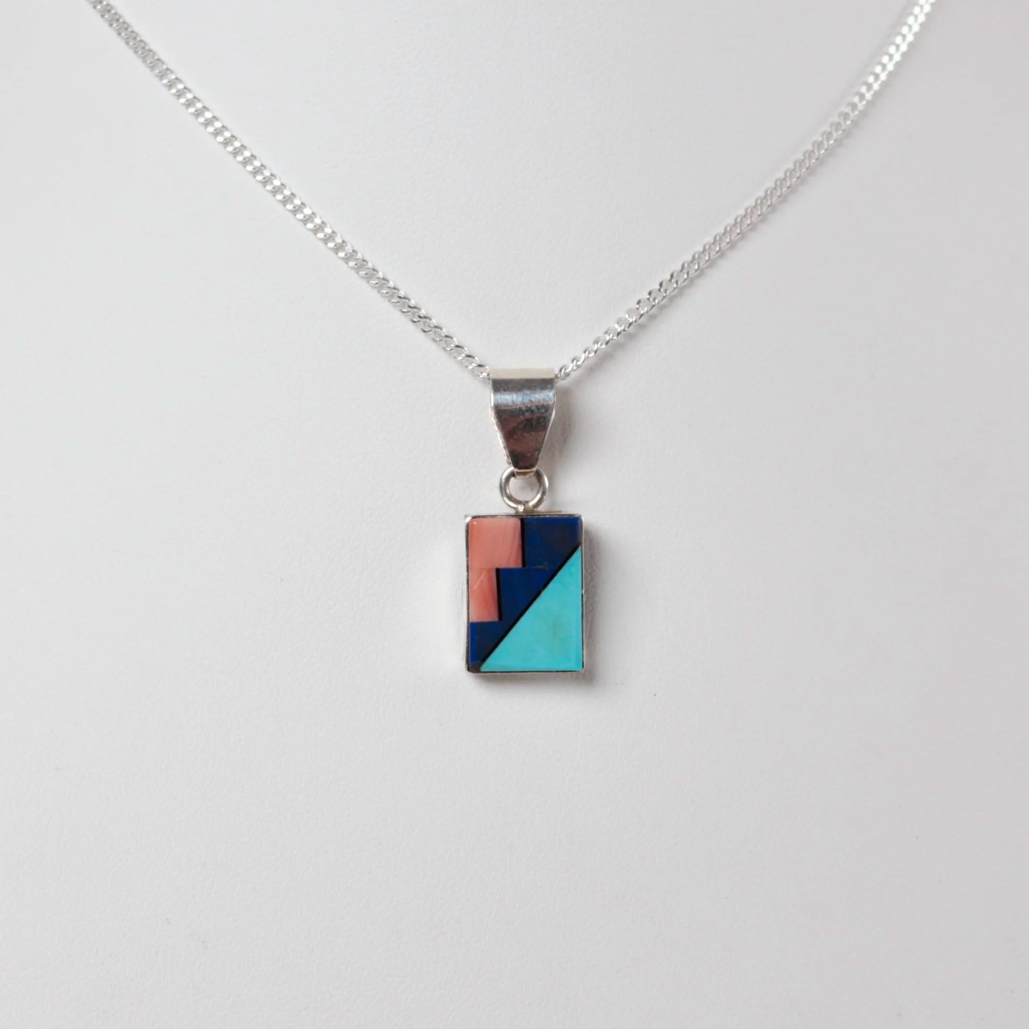 Square Zuni Inlay Pendant