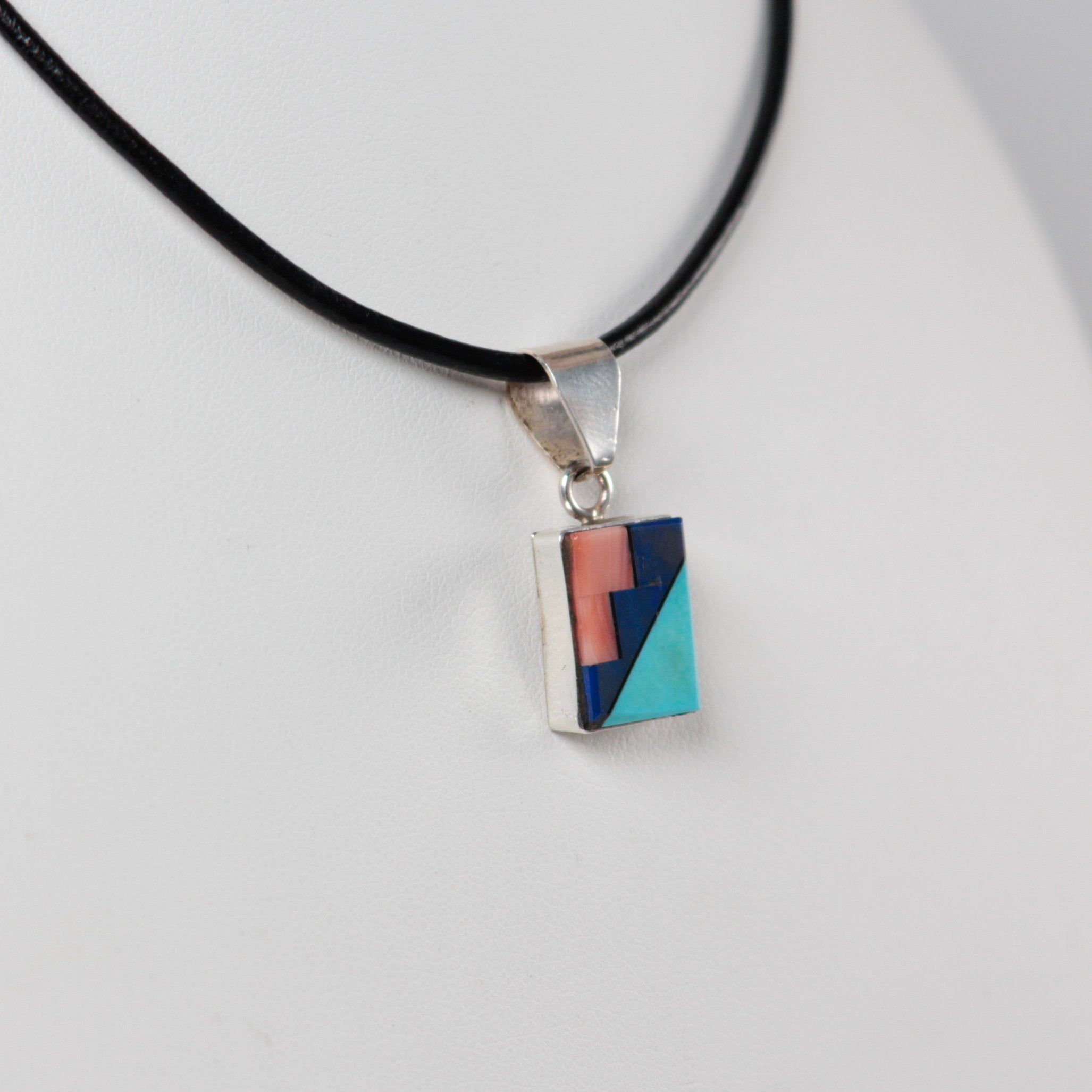 Square Zuni Inlay Pendant