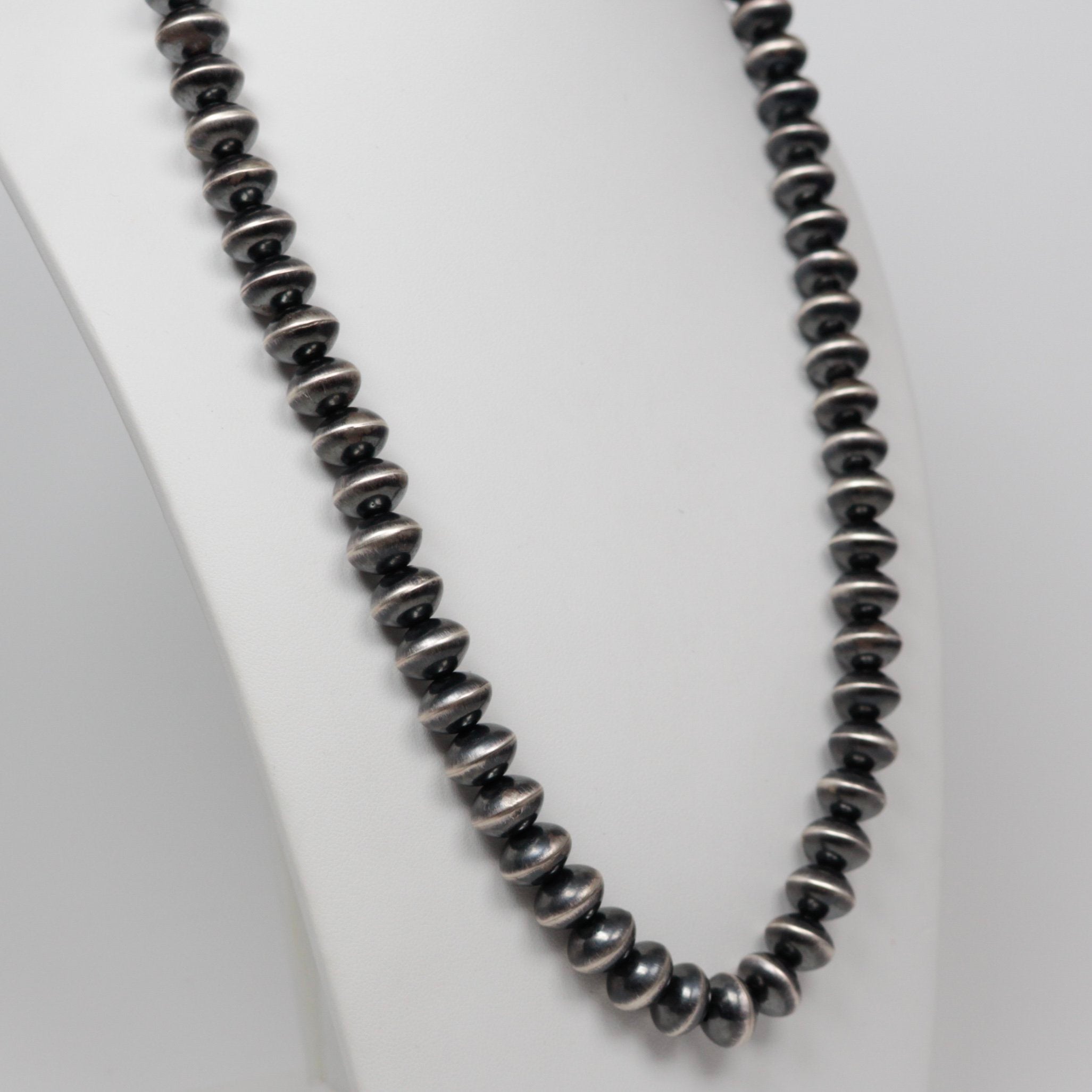 Navajo Silver Beaded Necklace
