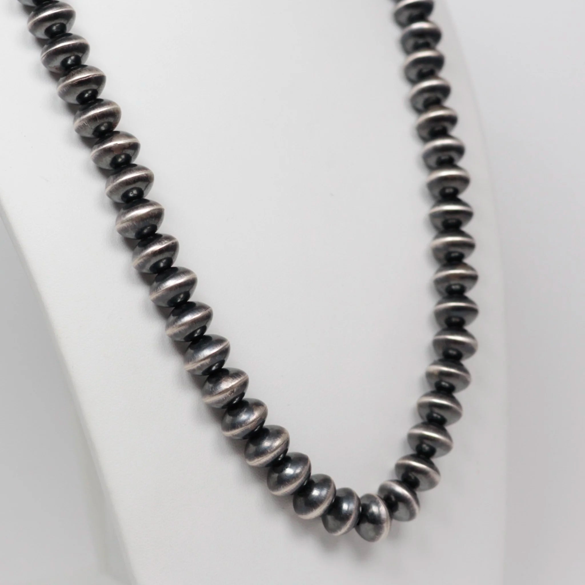 Navajo Silver Beaded Necklace