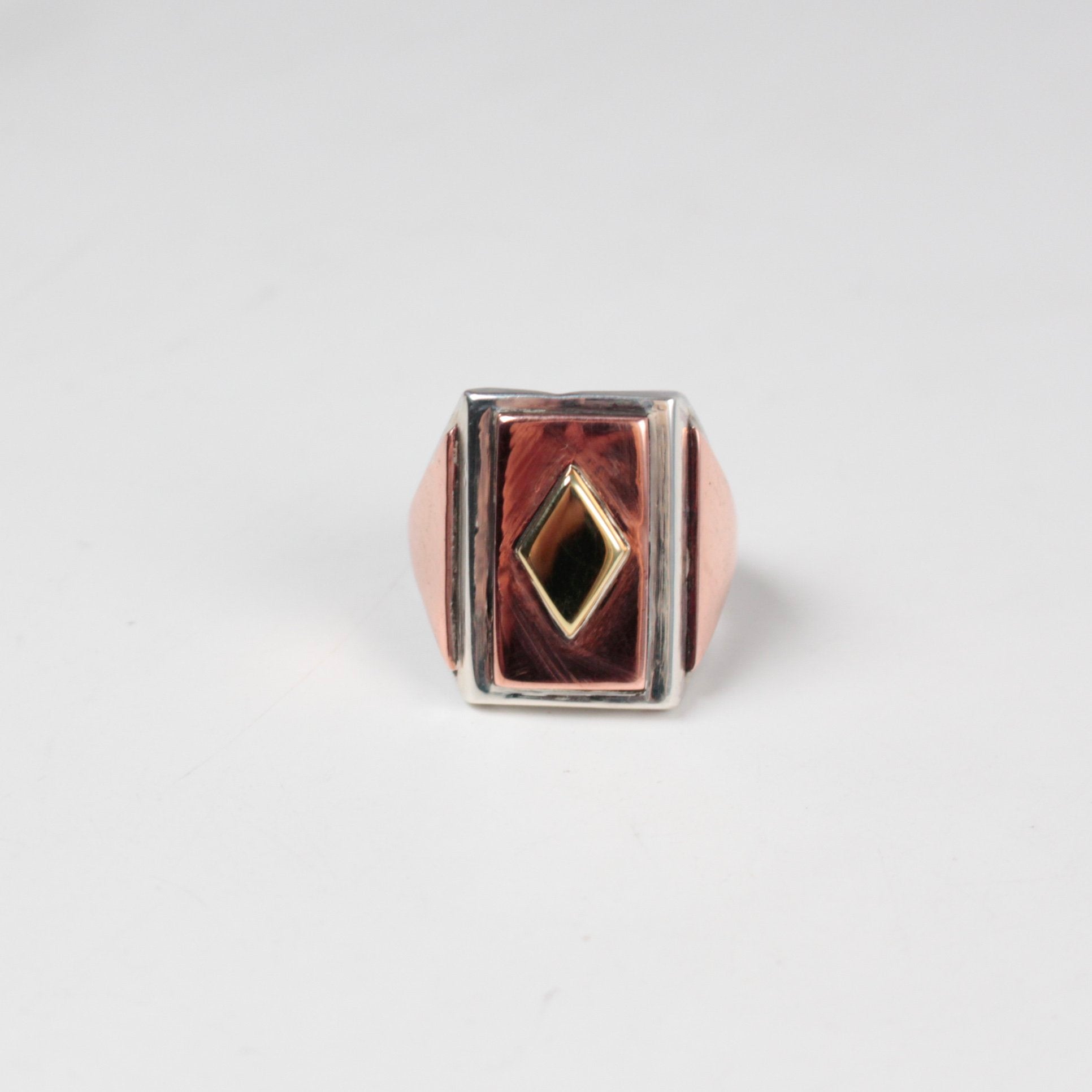 B.C. for South West Trader - BC Brass Diamond Geometry Signet