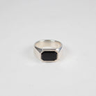 Sebastian Cilento - Brooklyn Signet - Emerald Cut Black Jade