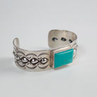 Navajo Stamped Repoussé Turquoise Cuff