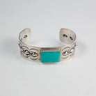 Navajo Stamped Repoussé Turquoise Cuff