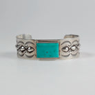 Navajo Stamped Repoussé Turquoise Cuff