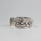 Navajo Stamped Repoussé Turquoise Cuff