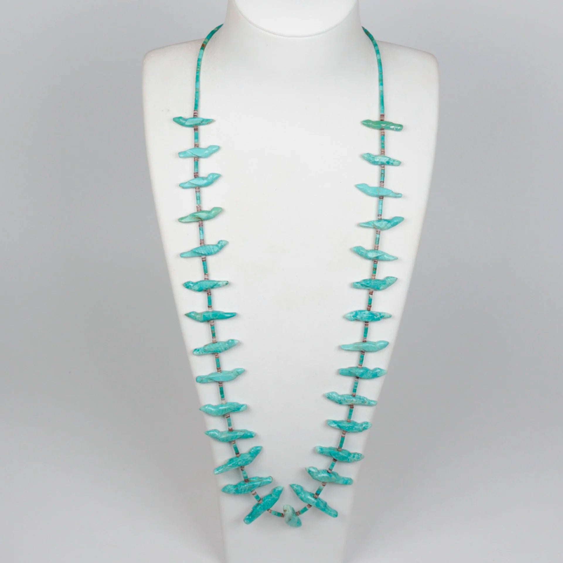Vintage 1970's Zuni Bird Fetish Necklace